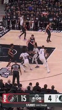 Scoot Henderson 13 Points in First Quarter vs Spurs Game 2 #scoothenderson #nba #basketballteam