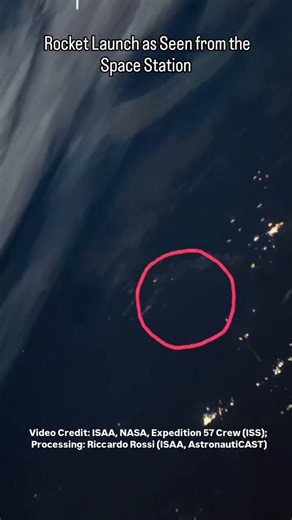 What a rocket launch looks like from the ISS