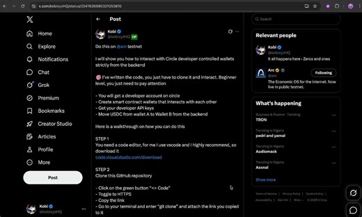 Watch how you can run any of these @arc scripts I’ve been posting This is a visual representation on how you can - Download Visual Studio Code - Clone a GitHub repository - Setup your developer account and get your API key - Create .env file - Add your key to .env file and save - proceed to start running the script as detailed in any of the guides Using this guide as an example, but it’s literally the same as othershttps://t.co/BMINKPXt1c If you compare this video with my guides, you should be a