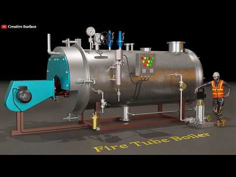 How Fire Tube Boiler Works 🔥| 3D Animation Explained