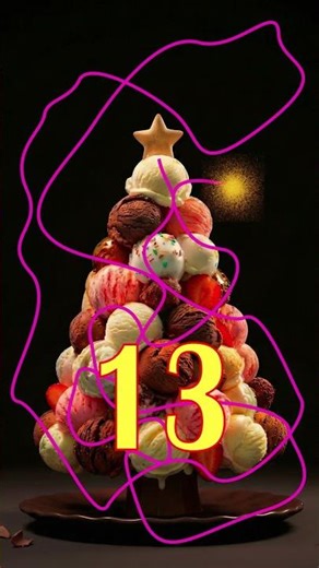 Ice Cream Christmas Tree Explosion | 30 second timer🎄🍦💥 #Christmas #Explosion #Shorts #FestiveFun