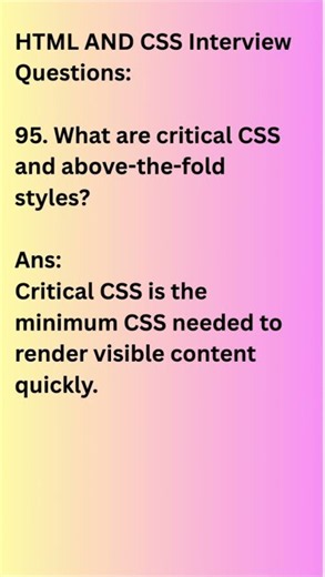 HTML Interview Question #95
