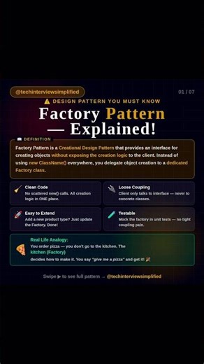 🏭 Factory Design Pattern Explained in Java | Real-Time Example
