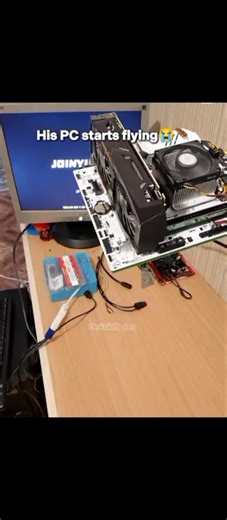 His PC starts flying 😭🪶