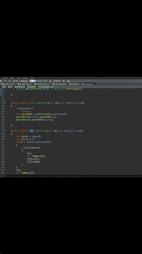 Quick Sort in Java ⚡ | Fastest Sorting Algorithm | DSA #shorts
