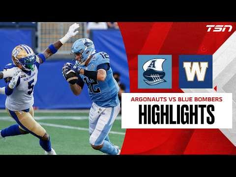 CFL WEEK 6: Toronto Argonauts vs. Winnipeg Blue Bombers | Full Highlights