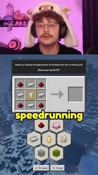 Speedrunning Minecraft Crafting