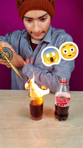 Coke fire experiment 😱🔥#experiment #science #project #lifehacks #reels #shots