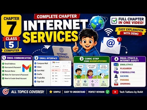 Chapter 7 Internet Services Full Chapter | Class 5 Computer, Complete Revision @TechTuitionsByRohit