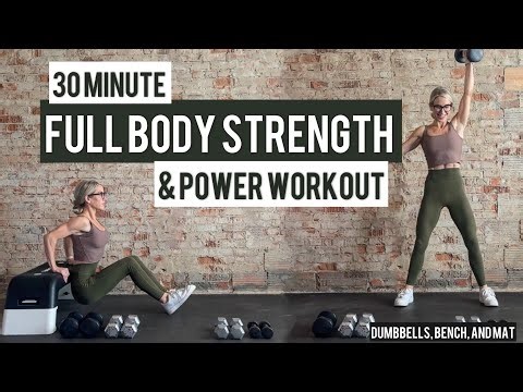 30 Minute Full Body Strength and Power Workout | No Repeats | Tri-Sets | Low Impact, No Jumping