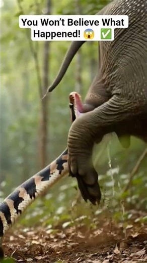 Snake Attacks Elephant – Unbelievable Moment! 😱🐍