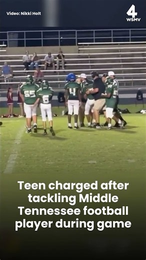 Teen charged after tackling Middle Tennessee football player during middle school game