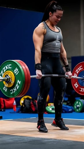American Fitness Woman Pulls Insane Deadlift – Pure Power! 💪
