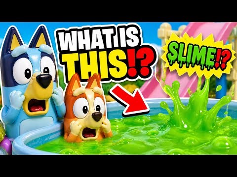 👉 Bluey Pool SLIME Surprise 😱 Gone Wrong!?