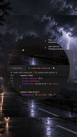 Premium Music Player UI 🔥 | HTML CSS JavaScript