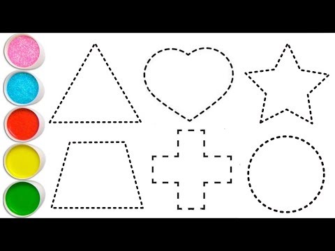 Shapes drawing for kids, Learn 2d shapes, colors for toddlers | Preschool Learning part - 1650