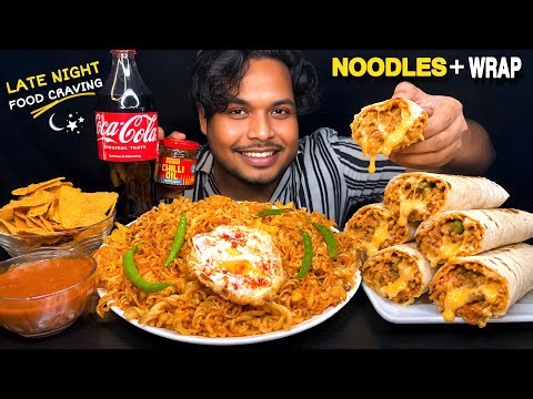EATING SPICY 🌶️ MAGGI PASTA & NACHOS CHALLENGE |WRAP(BURRITO)EATING SHOW😋|SPICY SHOW|MUKBANG ASMR|