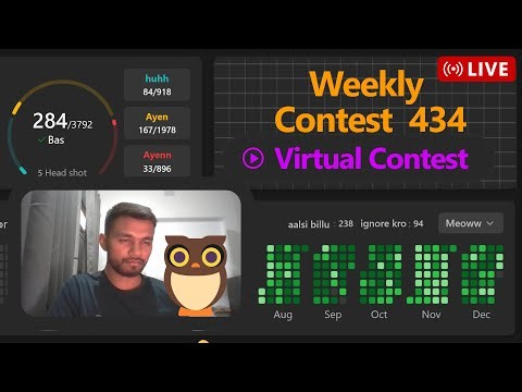Weekly Contest - 434 | Day 54 of Virtual Contest | Leetcode