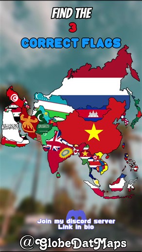 Find the 3 correct flags! #mapping #mapper #flag #asia #country