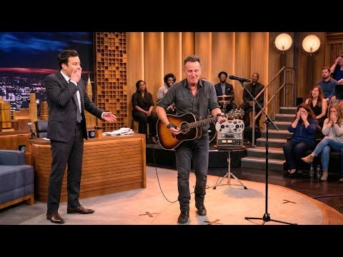Jimmy Fallon FROZEN When Bruce Springsteen Suddenly Stops Playing After Hearing This Recording