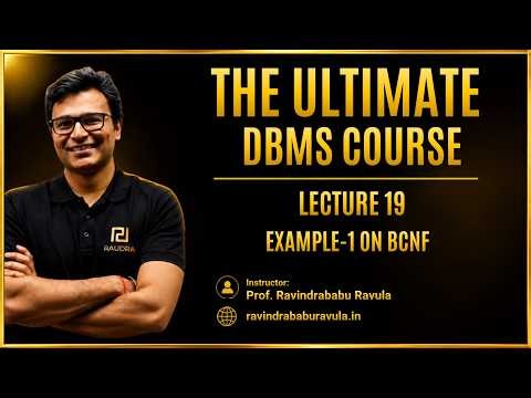 Example 1 on BCNF | Lecture-19 | Gate CS & DA | Prof. Ravindrababu Ravula