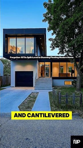 From Forgotten 1970s Split-Level to Stunning Floating Modern Home