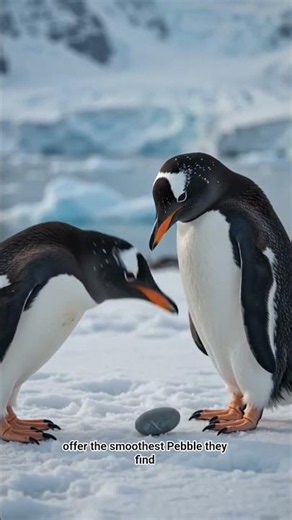 This Animal Proposes in the Cutest Way... 💙 #wildlife #wildanimals #jungle #ice #animals #penguin