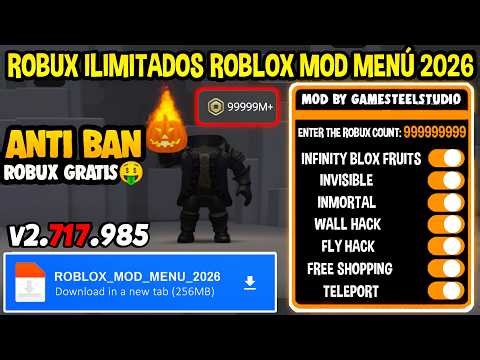 ⚡ Roblox Hack Apk 2.717.985 Mod Menu 2026 Latest Version Android | Anti-ban Robux Free Mediafire