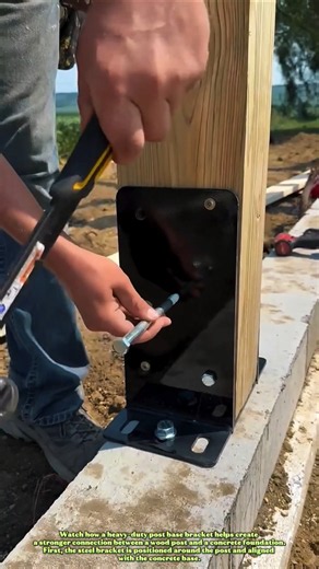 Heavy-Duty Post Base Bracket for Strong Wood Connections! #Construction #DIY #Woodworking Tips Pro!