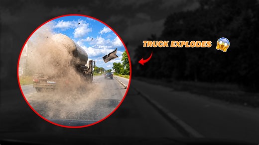 Truck tire blowout caught on camera