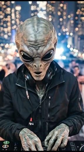 Alien DJ Signal | Rooftop Cosmic Beat 👽🌌