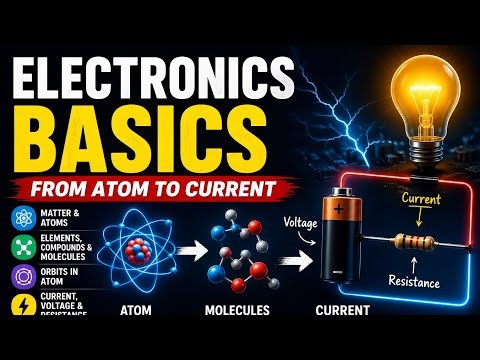 Basics of Electronics | From Atom to Current Explained#electronic #current #voltage #resistance