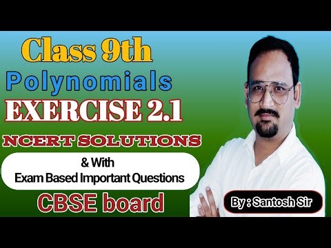 Exercise 2.1 | Class 9 maths | chapter 2 | online cbse class | polynomials | important questions
