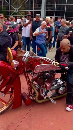 Insane Red Custom Chopper 🔥🏍️