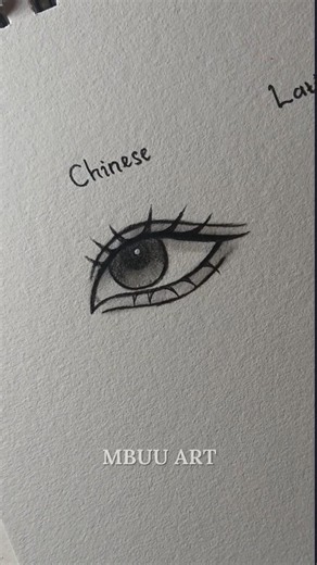 How to draw eyes✏️ (chinese, latina, and korean) #drawing #tutorial #howtodraw #sketch #art #shorts