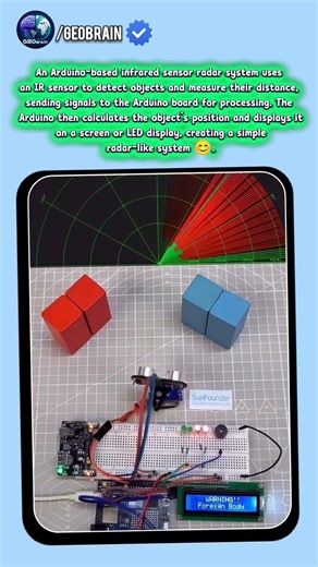 Infrared sensor and Arduino based radar system #arduino #transistor
