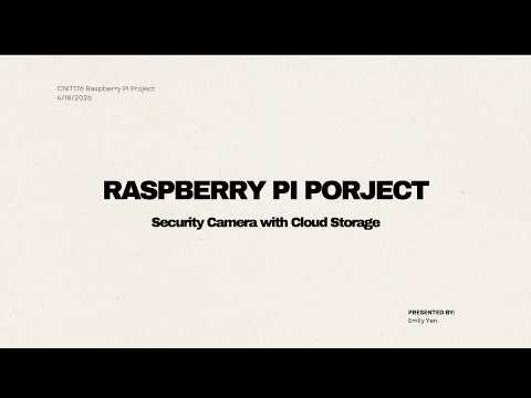 Purdue Univ. CNIT176 Raspberry Pi Project Presentation by Emily Yen