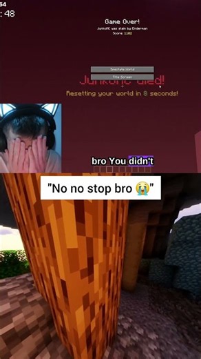 Jynxzi dies while they are in the end in minecraft #jynxzi # #comedy