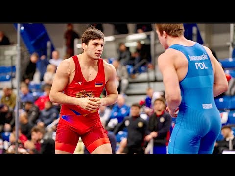 Ruben Gevorgyan (ARM) vs Wojciech Iwanowski (POL) 97kg. Greco-roman men wrestling tournament.