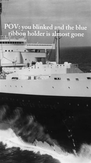Goodbye Blue Ribbon Holder — SS United States Sinking Tribute