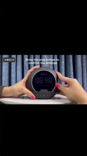 Digital LED Alarm Clock with Phone Holder Ellipse Black Clock #ledclock #alarmclock #gadgets