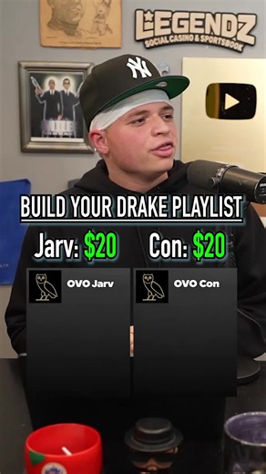 Who Can Build The Better Drake Playlist With $20?💰 #fyp #rap #music #drake #auction