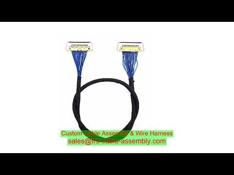 micro coax cable assemblies IPEX 2576-020-00 custom micro-coax cable 30 pin harness Low Voltage Wire