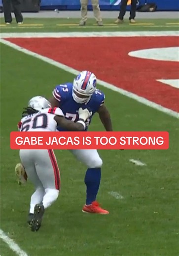 gabe jacas is too strong 💪 #nfl #patriots #gabejacas #highlight 📺 LV vs. NE 10/11 at 1 PM on CBS