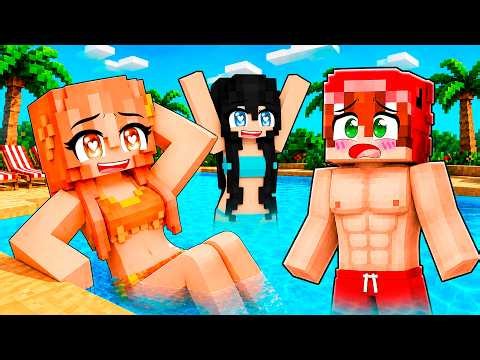 Fuí a una FIESTA EN LA PISCINA de SOLO CHICAS en Minecraft!