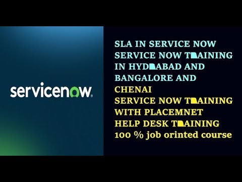 SLA IN SERVICE NOW EXPLAIN