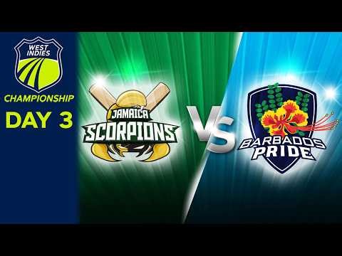 🔴 LIVE Jamaica v Barbados - R1 - Day 3 | West Indies Championship 2026 #WIChamps
