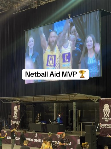 Winning MVP at Netball Aid Event