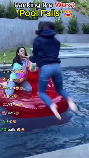 Ranking Worst Pool Fails😂 #relatable