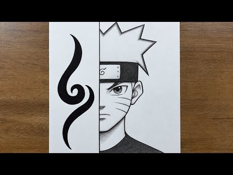 How to Draw Naruto Uzumaki with the Hidden Leaf Symbol | Naruto Drawing